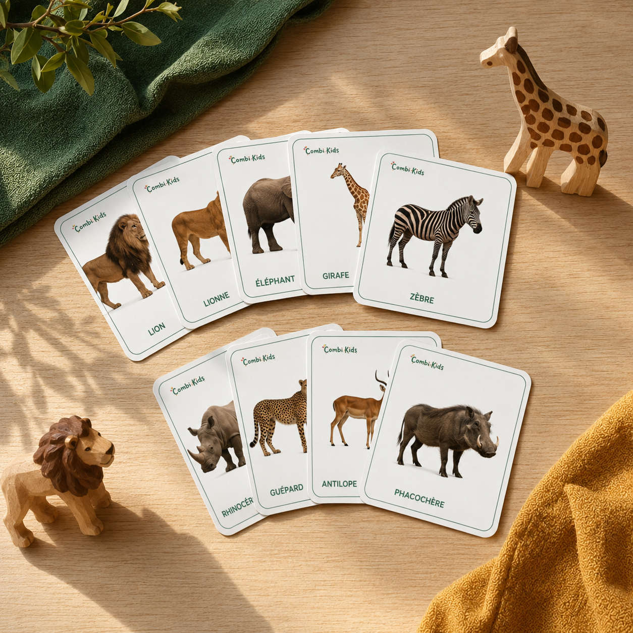 Les animaux de la savane : 3 activités Montessori + 24 cartes à imprimer GRATUITES